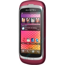 Красно-розовый телефон Alcatel One Touch 818 (Норильск)