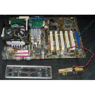 Материнская плата Asus P4PE (FireWire) с процессором Intel Pentium-4 2.4GHz s.478 и памятью 768Mb DDR1 Б/У (Норильск)